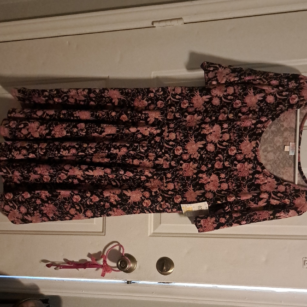 Floral Black and Pink Dress